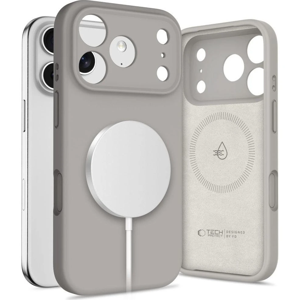 Tech-Protect Silicone MagSafe Case til iPhone 17 Pro - Grey