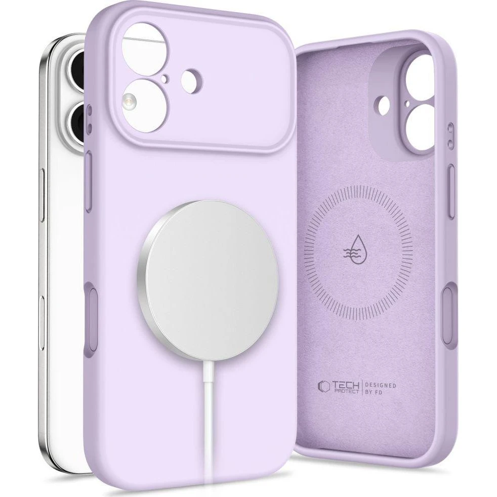 Tech-Protect Silicone MagSafe Case til iPhone 17 - Purple