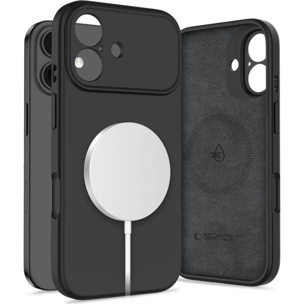 Tech-Protect Silicone MagSafe Case til iPhone 17 - Sort