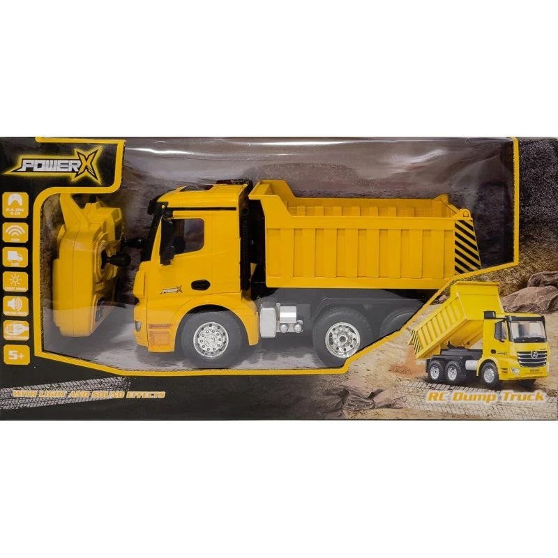 Power X Fjernstyret Lastbil Dumper 1:18 – Lys & Lyd