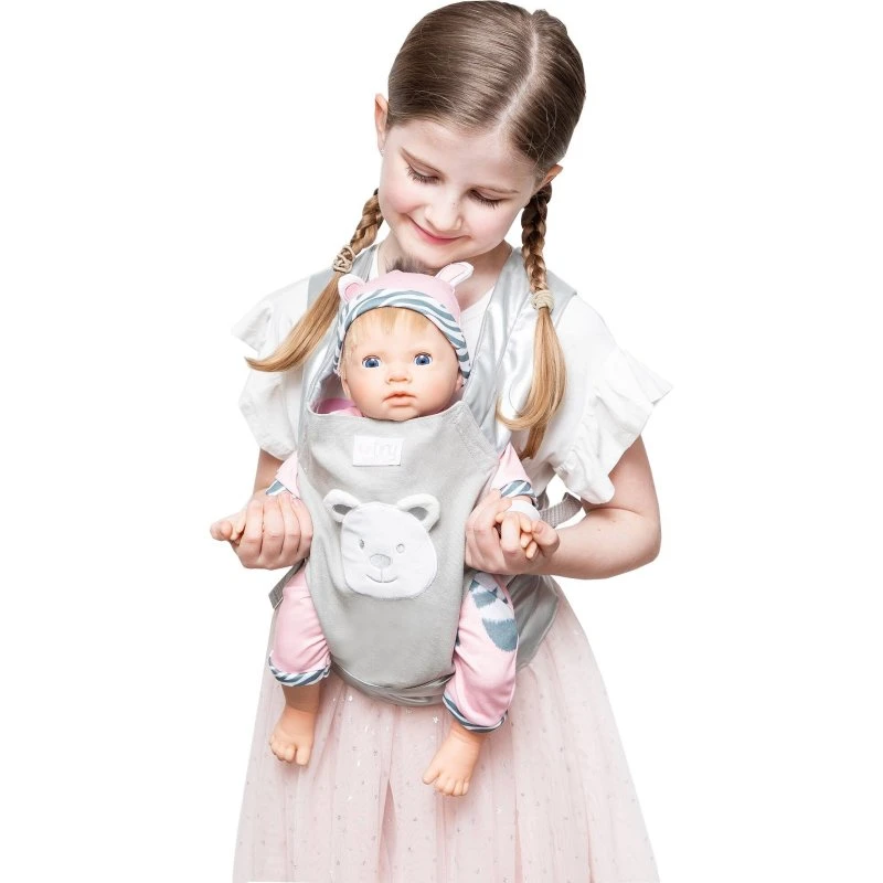 Dukke-bæresele 45 cm, grå – Tiny Treasures