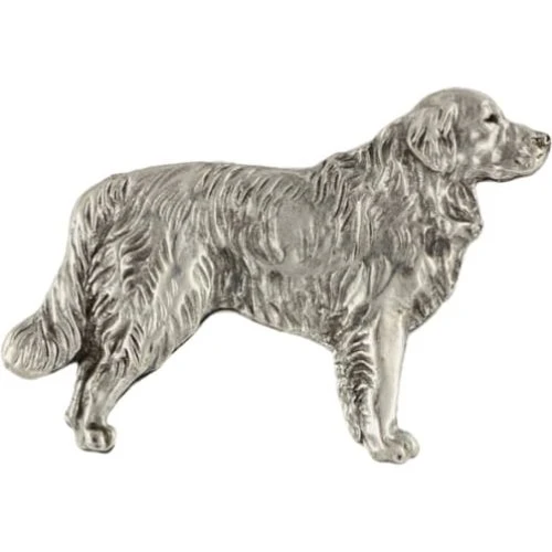 Art-Dog Golden Retriever - Forsølvet hundebroche