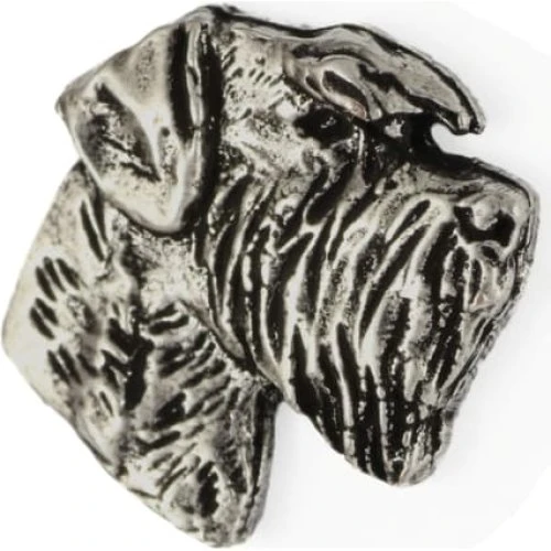 Art-Dog Schnauzer forsølvet hundebroche