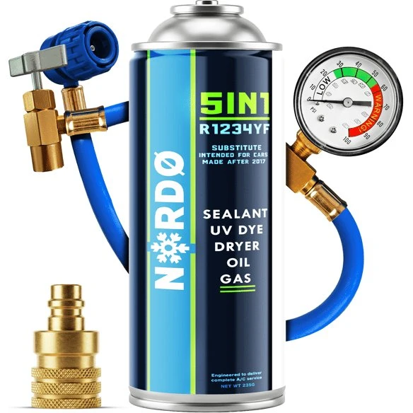 Nordo 5-i-1 R1234yf Kølemiddel med Slange og YF-adapter, 235g