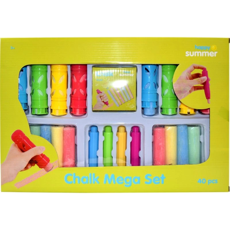 Gadekridt 40 dele - Happy Summer kridtsæt