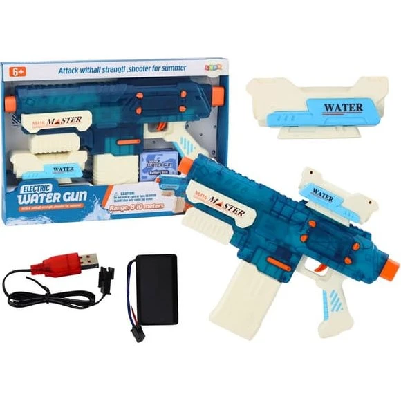 Elektrisk vandpistol 500 ml - 8-10 m rækkevidde - 7,4V batteri