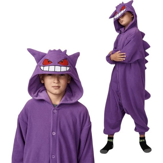 Pokémon Gengar Kigurumi Pyjamas til børn, 105-115 cm