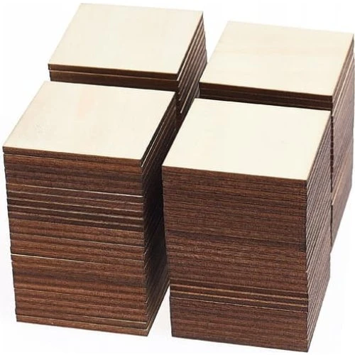 TRÆFIDER Krydsfinerfirkanter 10x10cm - 50 stk