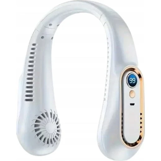 Bærbar USB-halsventilator med 5 hastigheder og LED
