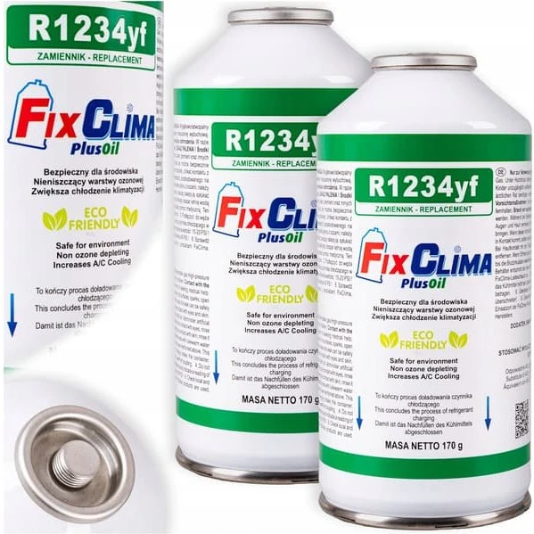 FixClima 2x R1234yf Kølemiddel til Bilens Aircondition