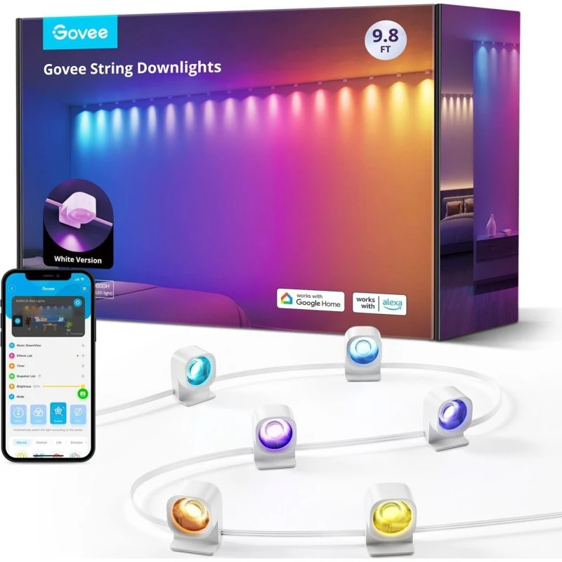 Govee RGBIC String Downlights 5m – RGB Spotlamper til Indendørs