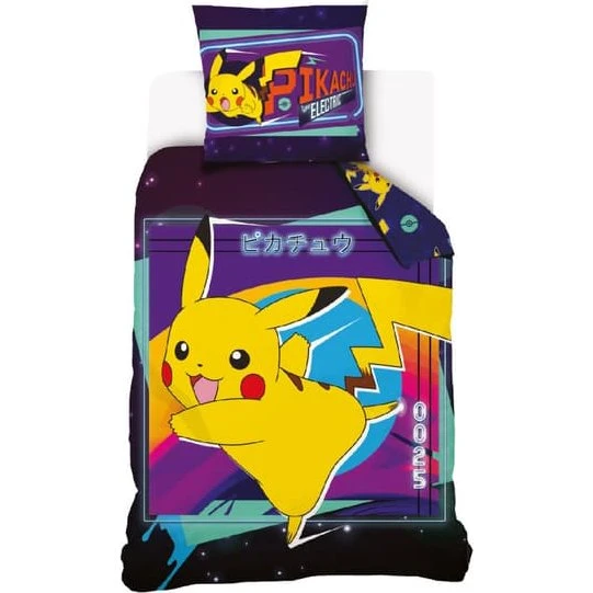 Pokémon Electric sengesæt 140x200 cm - 100% bomuld