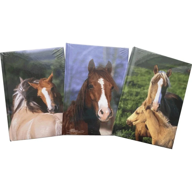 Notesbog A5 linjeret med hestemotiv