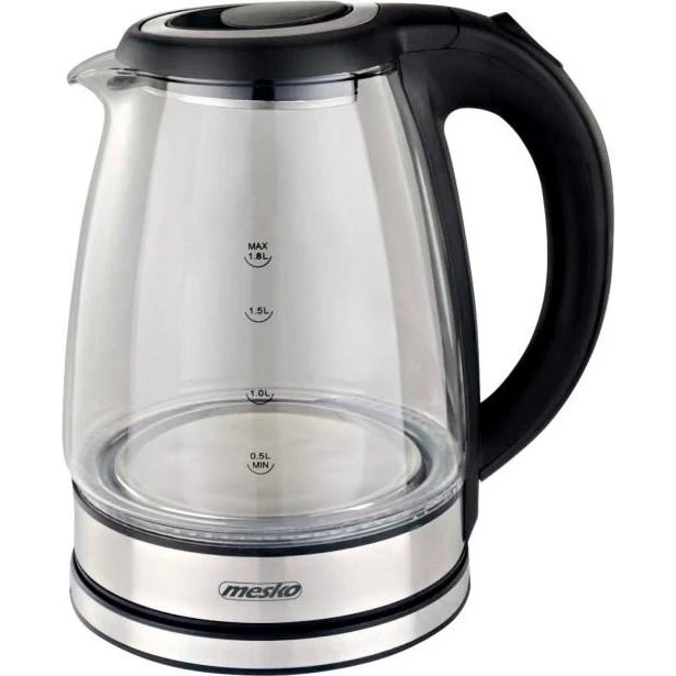 Mesko MS 1307 Elkedel - 1,8 l - Glas og Rustfrit Stål