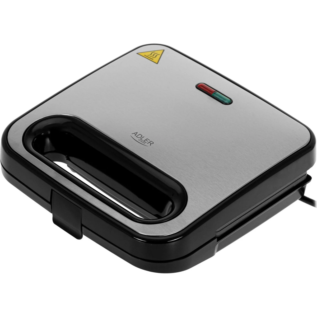 Adler AD 3076 Sandwich Maker - 1000W - Sort/Sølv