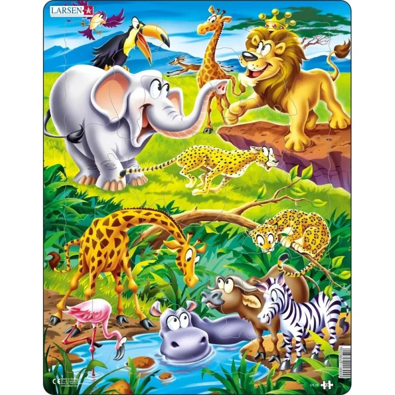 Larsen Safari Puslespil – 18 brikker