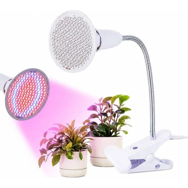 Vækstlampe med klemme - LED-vækstbelysning til indendørs planter