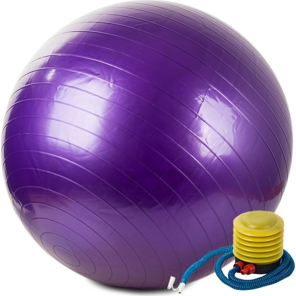 Gymnastikbold / Pilatesbold med pumpe - 65 cm - Purple