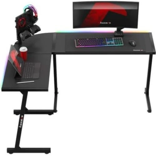 Huzaro Hero 6.0 Gamingbord RGB, 147 cm, Sort Kulfiber