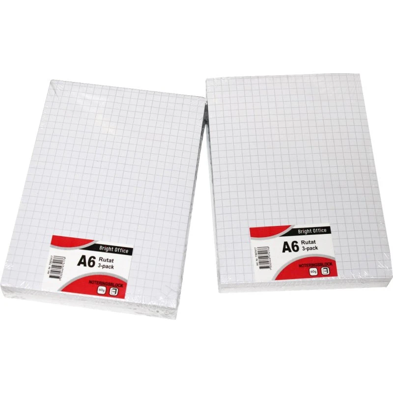 Bright Office Standardblok A6 Ternet 3-pak (100 blade)