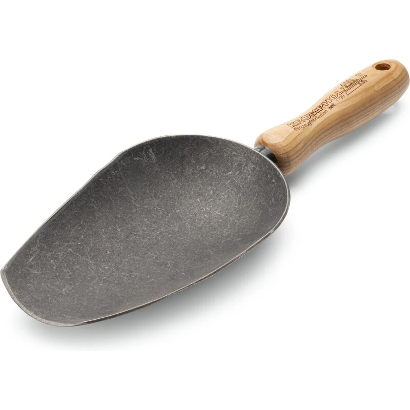 Håndskovl i mangan-bor-stål med asketræskaft 32,5 cm