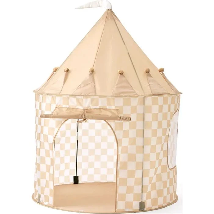 Legetelt Star - Gul med tern 100x130 cm