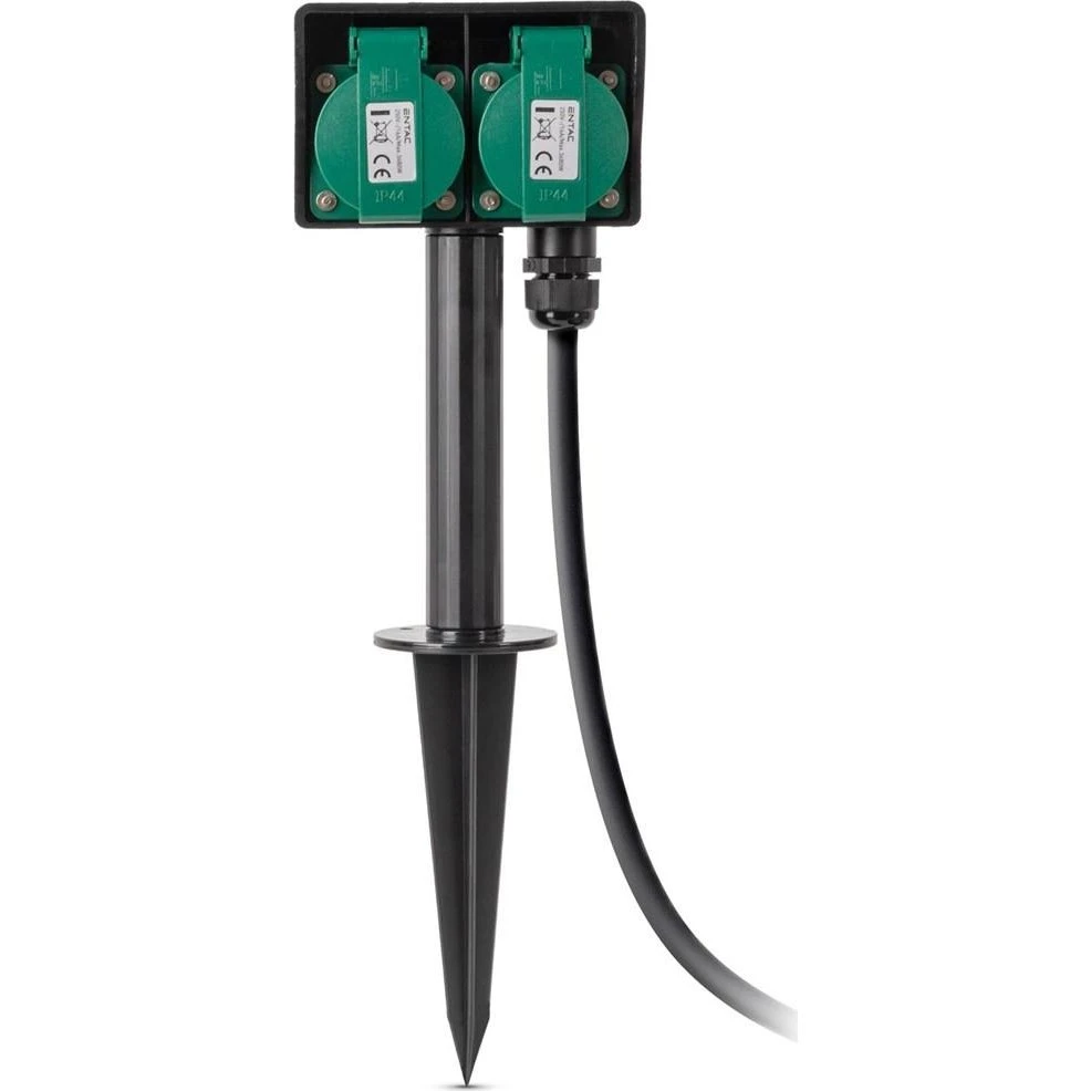 Entac ESE1.5G2-5-IP44S Udendørs stikdåse med 5m kabel