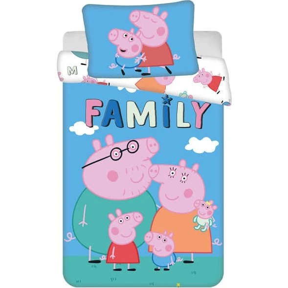 Gurli Gris Sengetøj - Stor Gris Familie (100x135 cm)
