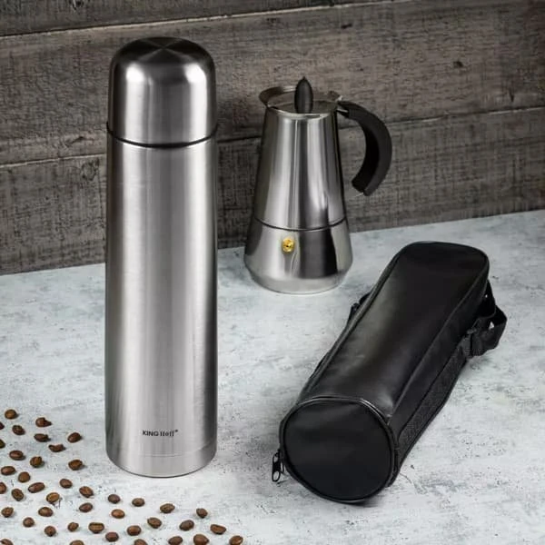 Kinghoff KH-4053 Ståltermokande 750 ml med Click-Clack