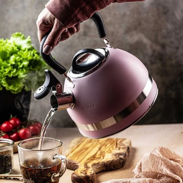 Kinghoff KH-1856 Kedel 1,8L med fløjte - Pink