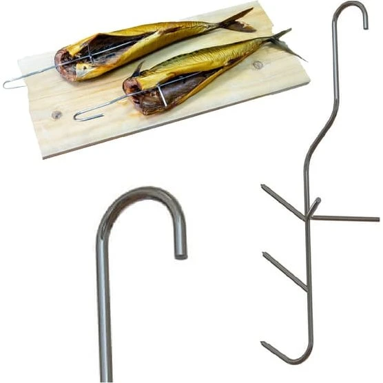 Fiskerøgekrog - Tredobbelt i rustfrit stål (1 stk.)
