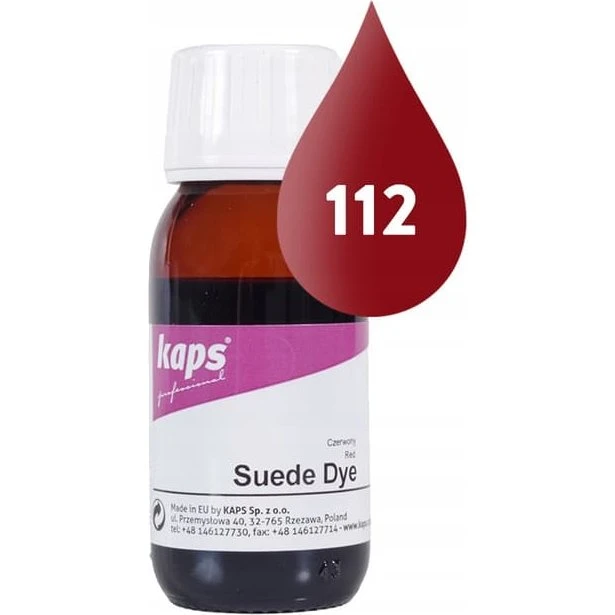 Kaps Suede Dye Specialistfarve til Ruskind og Nubuck - Rød, 50 ml