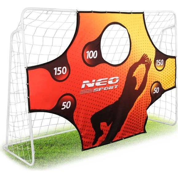 Neo-Sport Fodboldmål 245 x 155 x 80 cm med målmåtte