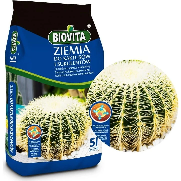 Biovita Jord til kaktusser og sukkulenter 5L