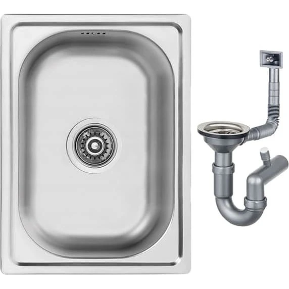 Kuchinox MINI 35x48 nedsænket stålvask med vandlås