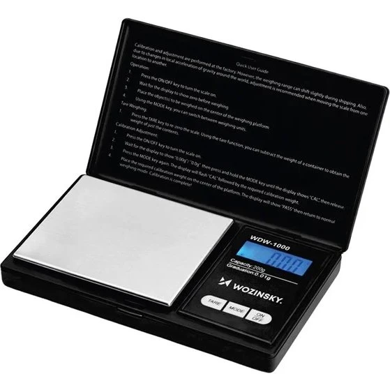 Wozinsky WDW-1000 Præcisionsvægt - 200g / 0,01g - Sort