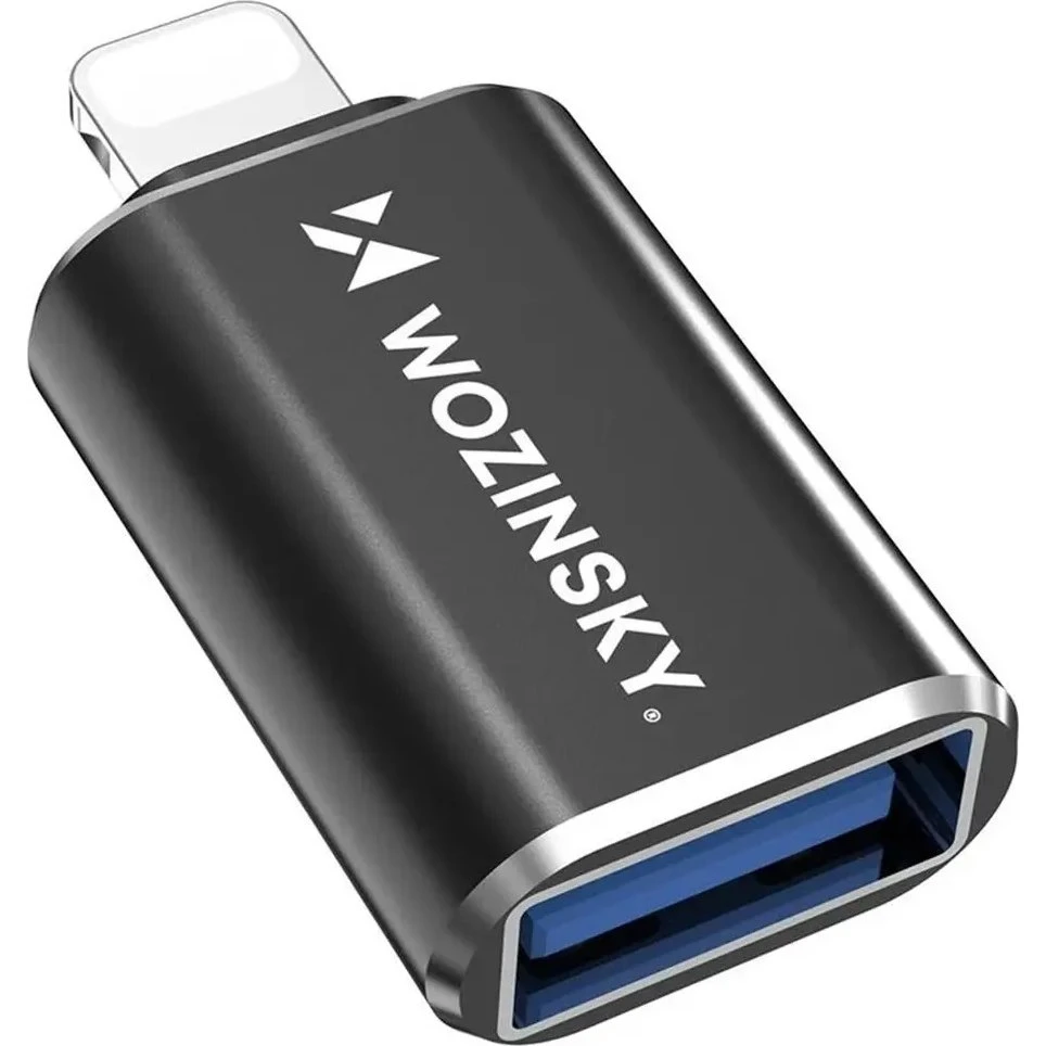 Wozinsky WALA-01 Lightning til USB-A OTG Adapter - Sort