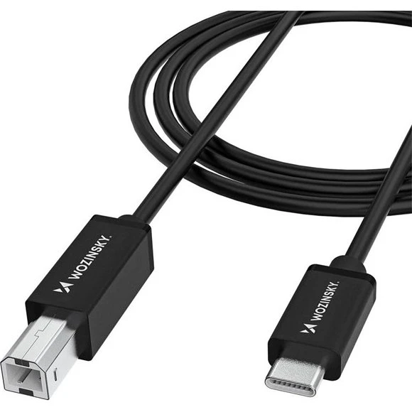 Wozinsky WKDDY2S USB-B til USB-C kabel - 2m - Sort