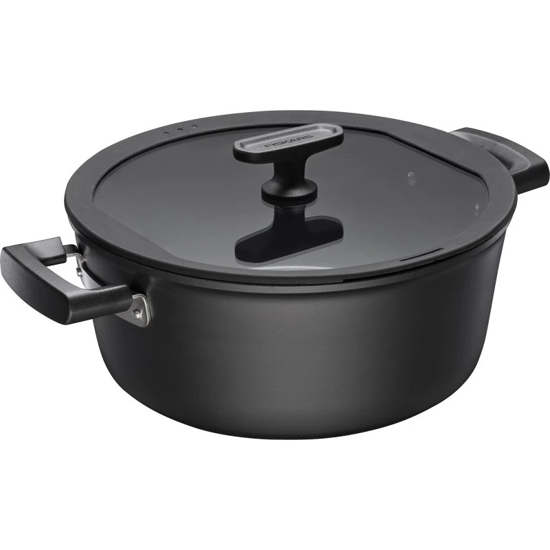 Fiskars Hard Face gryde 5 L med låg – Ceratec non-stick