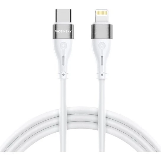 Wozinsky WSTCL1 Lightning til USB-C Kabel - 27W PD - 1 m - Hvid