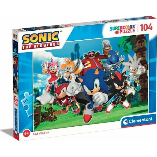 Clementoni Sonic Puslespil – Super Sonic, 104 brikker