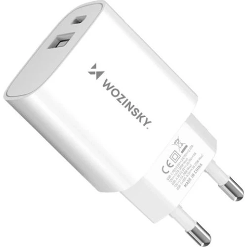 Wozinsky WGWCW USB-A & USB-C 20W Vægoplader - Hvid