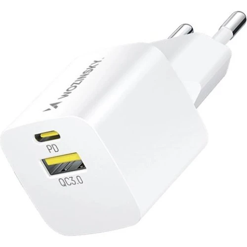 Wozinsky WWCEAC GaN 33W Vægoplader med USB-A og USB-C - Hvid