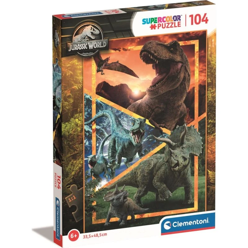 Clementoni Super Color Jurassic World 104 brikker