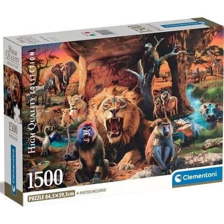 Clementoni Puslespil - Afrikanske Dyr (1500 brikker)