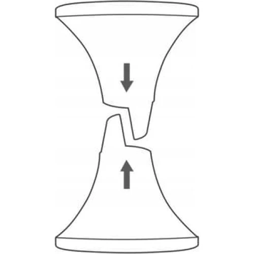 Timeglas skammel i poleret orange plastik