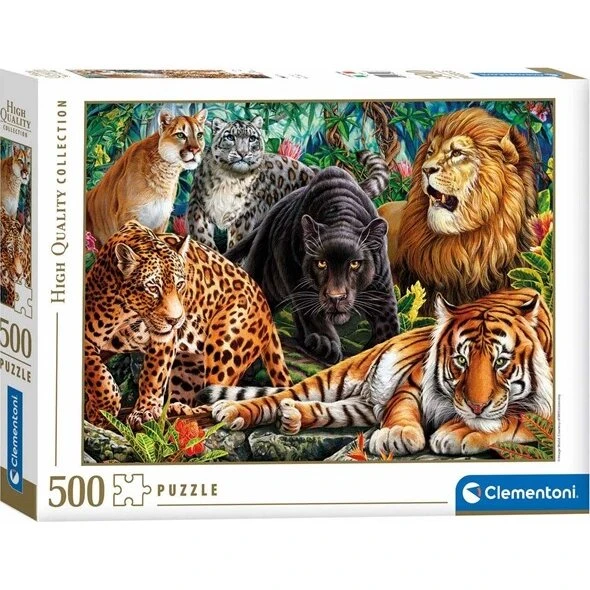 Clementoni Wild Cats puslespil 500 brikker