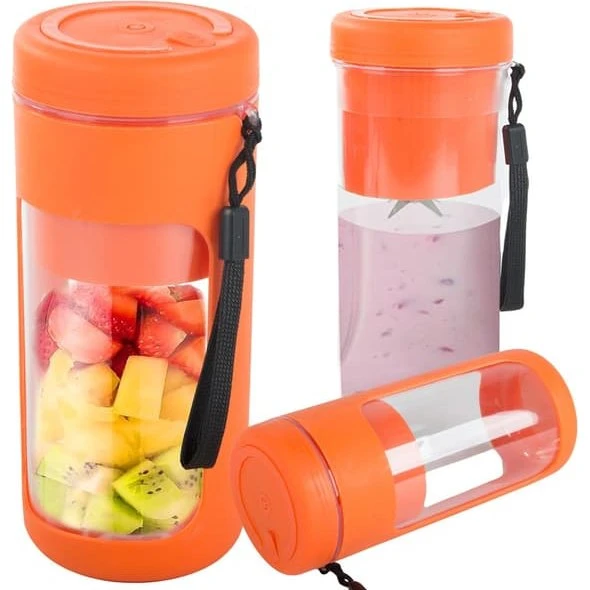 Bærbar USB trådløs smoothieblender med rem og isknuser