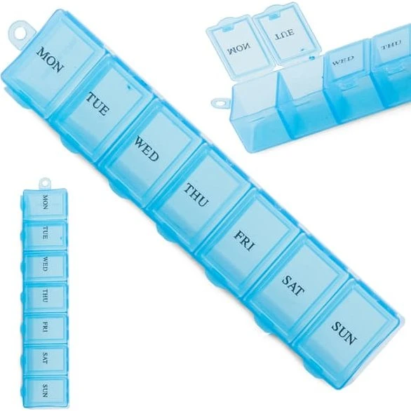 Ugentlig medicinbeholder og supplementarrangør - 7 dage
