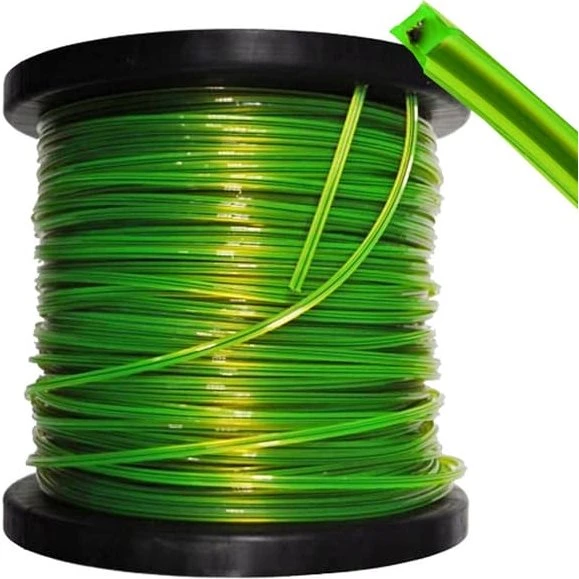 Trimmertråd 2,4 mm kvadratisk - 100 m spole